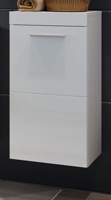 Badschrank Badezimmer Unterschrank Hängeschrank in weiß Hochglanz 35x68 cm Devon