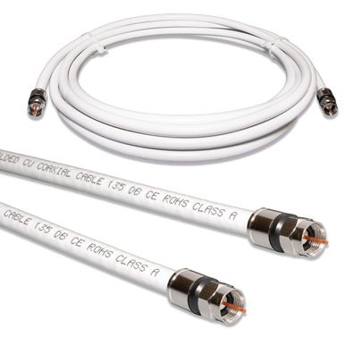 Fritzbox Kabel Verbindungs Koaxialkabel 135 dB KUPFER | F-Kompressionsstecker 4K
