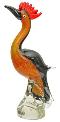 Glasfigur Kranich Figur Vogel Glas im Murano Antik Stil 32cm