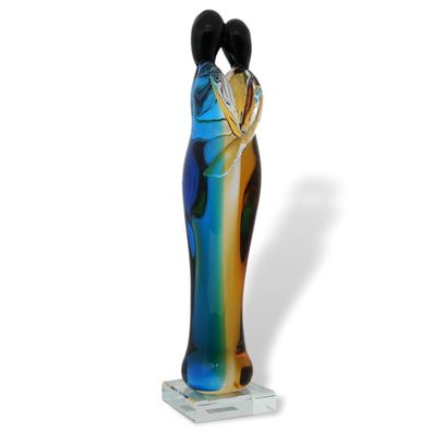 Glasskulptur Glasfigur Figur Skulptur Liebe Glas Paar Liebespaar Hochzeit Design