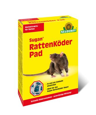 Neudorff Sugan Rattenköder Pad 200 g für Ratten und Mäuse