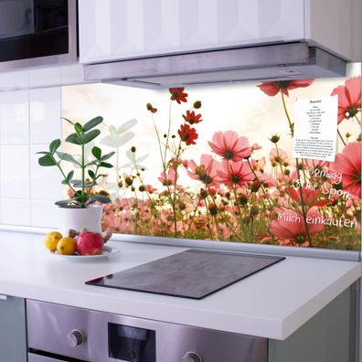 banjado® Küchenrückwand aus gehärtetem Glas magnetisch Motiv Schmuckkörbchen