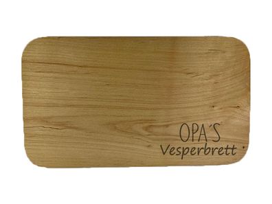 Opa Opa`s Vesperbrett Frühstücksbrettchen Holz mit Gravur Geschenk
