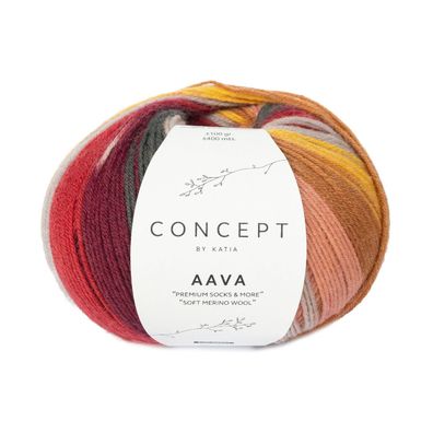 100g Concept "AAVA"- fröhliches und mehrfarbiges Streifenmuster