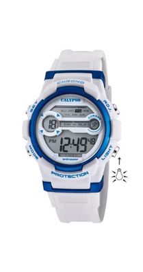 Calypso Digital Crush Armbanduhr weiß Datum Alarm Stoppuhr K5808/1