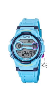 Calypso Digital Crush Armbanduhr blau Datum Alarm Stoppuhr K5808/2