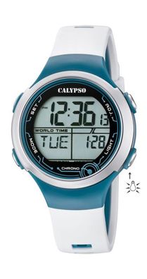 Calypso Digital Crush Armbanduhr weiß Alarm Stoppuhr Licht K5799/1