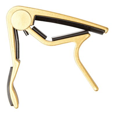 Dunlop 83CG - Trigger Capo für Akustikgitarre - curved - gold - Kapodaster