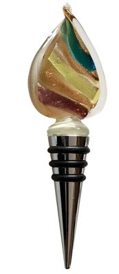 Flaschenverschluss Glasverschluss Glaskorken braun Murano Stil bottle stopper