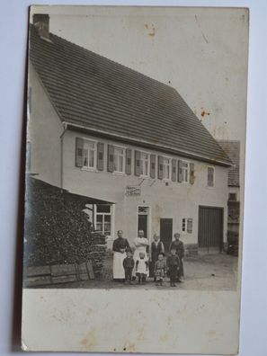 Aach bei Dornstetten / Freudenstadt (?): Bäckerei Chr. Dieterle, Foto-Ak um 1910