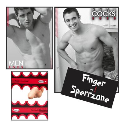 Erotik Kalender 2023 Bundle Set nackte Männer Real Cock & Sexy Men & Messlatte ...