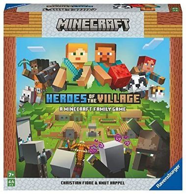 Ravensburger 20914 Minecraft Heroes of The Village Kooperatives Familienspiel