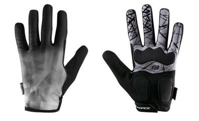 Handschuhe FORCE MTB CORE grau-schwarz + 15 °C plus