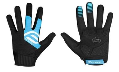 Handschuhe FORCE MTB POWER schwarz-blau L + 15 °C plus