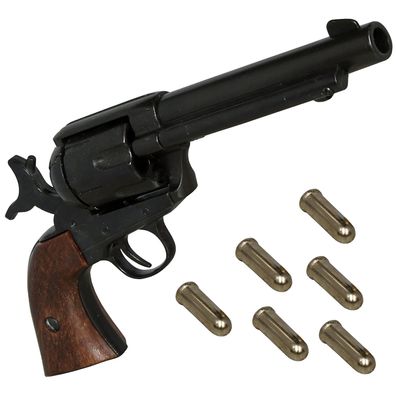 Kolser Deko Revolver Colt 45 Fast Draw mit Patronen, USA Revolver