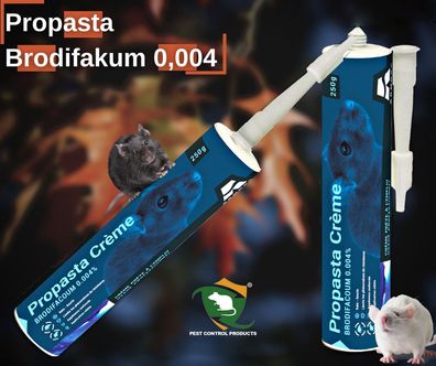 Brodi Propasta Creme Rattenköder Rattengift Brodifacoum 0,004% Kartusche 250g