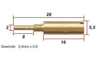 Leerlaufdüse HON M3,4x0,6; #38