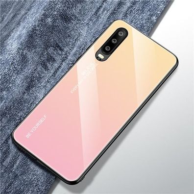 Gehäuse aus gehärtetem Glas mit Farbverlauf für huawei p40 p20 lite p30 pro