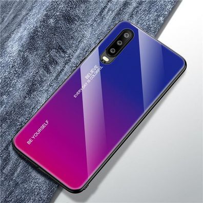 Gehäuse aus gehärtetem Glas mit Farbverlauf für huawei p40 p20 lite p30 pro