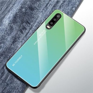 Gehäuse aus gehärtetem Glas mit Farbverlauf für huawei p40 p20 lite p30 pro