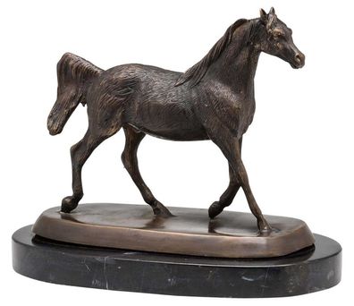 Bronze Pferd Bronzeskulptur Figur Araber Skulptur Antik-Stil Indianer
