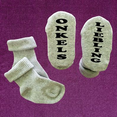 Babysocken Baby Socken Opas Omas Tantes Onkels Papas Mamas kleiner Liebling