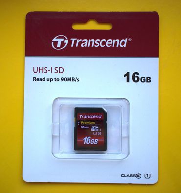 NEU: 16 GB Transcend SDHC Premium Class 10 Secure Digital 16GB TS16GSDU1 SD Speicher