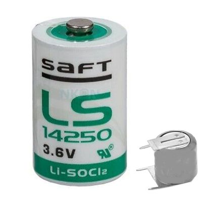 Saft Batterie LS14250 1/2 AA Lithium-Thionylchlorid 3,6 V mit Print Pin 2 + / - -
