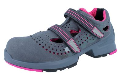 UVEX 1 Ladies 8560.8 S1 SRC Damen Sicherheitsschuhe Sandale grau pink
