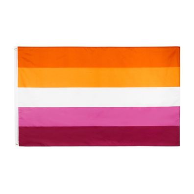 Johnin Sonnenuntergang, lesbische Stolzflaggen