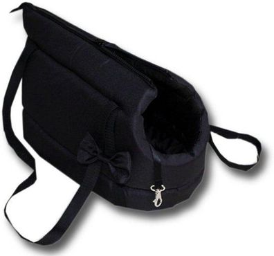 Hundetragetasche - kleine Hunde - Hundetransporttasche - schwarz - 36x19x23 cm -