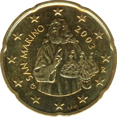 San Marino 20 Cent 2003 Heiliger Marinus*