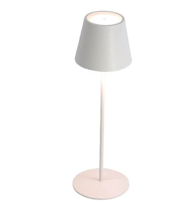 LED Tisch Lampe weiß 38cm Steh Leuchte Deko Metall Dimmbar Akku Farbwechsel