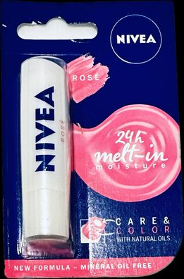 Nivea Care & Colour ROSE 2in1 Lippenpflegestift 4,8 g / 5,5 ml