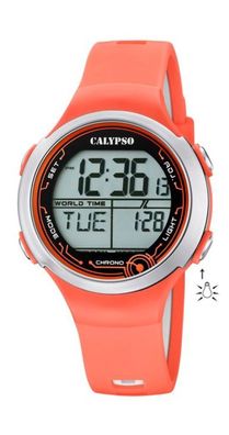Calypso Digital Crush Armbanduhr orange Alarm Stoppuhr Licht K5799/2
