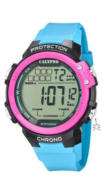 Calypso Color Splash Armbanduhr blau Alarm Timer Datum Licht K5817/1
