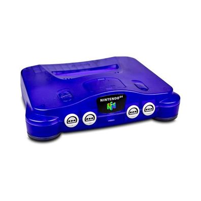 N64 - Nintendo 64 Konsole - Gerät in Atomic Purple / Transparent Lila ohne alles