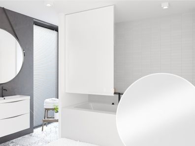 Basic Duschrollo 60x240 cm breit Modell Uni weiss Duschvorhang