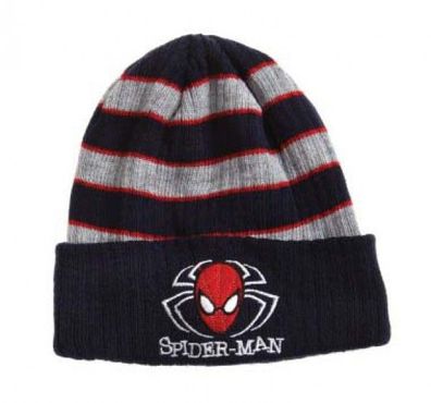 Spiderman Winter Mütze Schwarz Größe 52