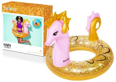 Bestway Schwimmring - Seepferdchen - 115 x 104 cm - Gold