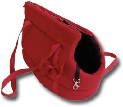 Hundetragetasche - kleine Hunde - Hundetransporttasche - rot - 36x19x23 cm - styl