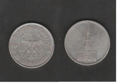J.357 * Drittes Reich * 5. Reichsmark * 1934. A * Silber * Garnisonskirche