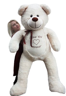 Gigantisch großer Teddybär Kuschelgeschenk - 165 cm - creme