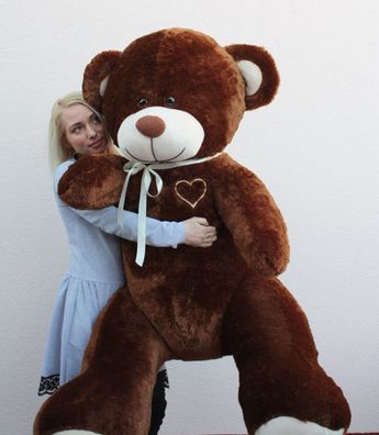 Gigantisch großer Teddybär Kuscheltier - 105 x 85 cm - braun