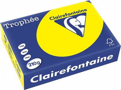 Clairefontaine Trophee Papier 2210C Kanariengelb 210g/ m² DIN-A4 - 250 Blatt