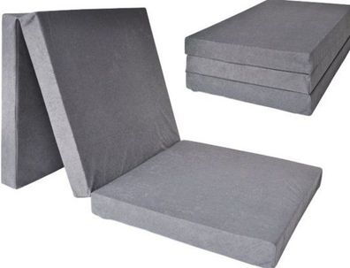 Gästematratze Grau - Faltmatratze - 195x80x10 cm - Campingmatratze