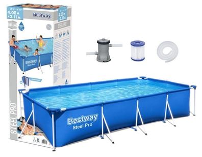 Bestway Steel Pro 400 x 211 x 81 cm - inklusive Pumpe