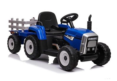 Elektro-Traktoraufsitz – Blau – Mit Anhänger