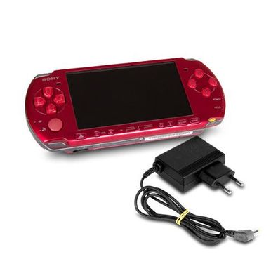Sony Playstation Portable - PSP 3004 Slim & Lite Konsole in Rot / Red #32A + Ladek...