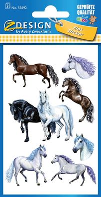 AVERY Zweckform 53692 Kinder Sticker Pferde 21 Aufkleber